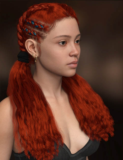 MRL Dutch Braided Ponytails with Bonus Presets for Genesis 9