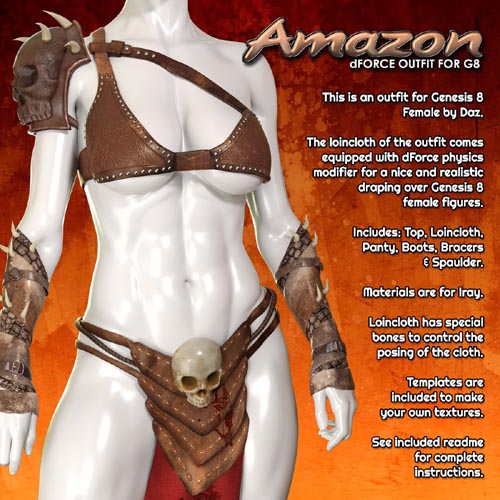 Exnem dForce Amazon Outfit for Genesis 8 Female