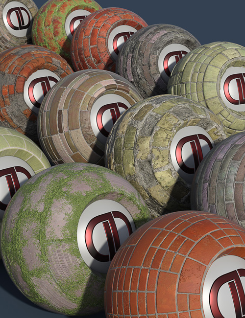 DD PBR Brick Wall Shaders for Iray Vol 1