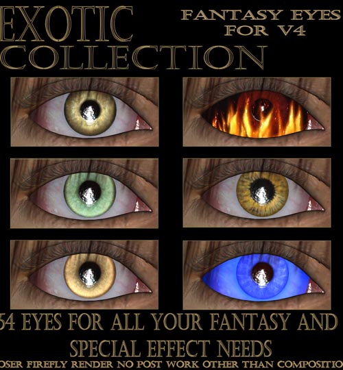 Exotic Fantasy Eyes Collection for V4