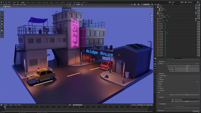 Udemy – Creating Low Poly Cyberpunk Scenes with Blender