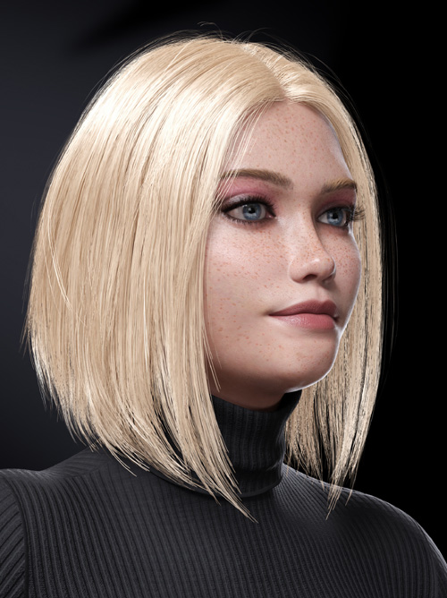 HS Smooth Bob Hair For Genesis 9, 8, and 8.1 Females