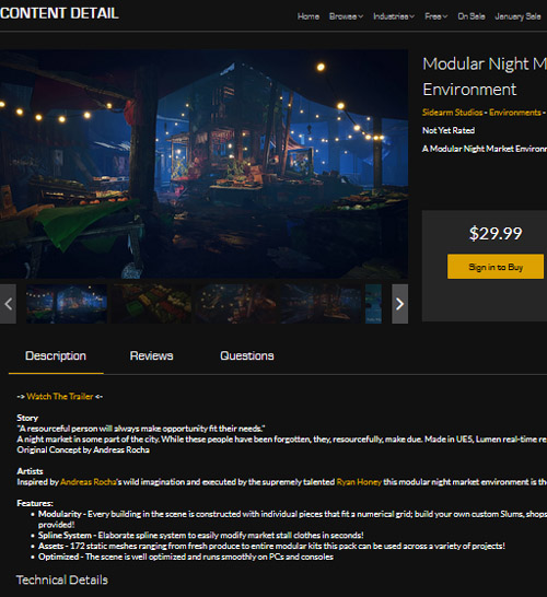 Modular Night Market - Market Environment