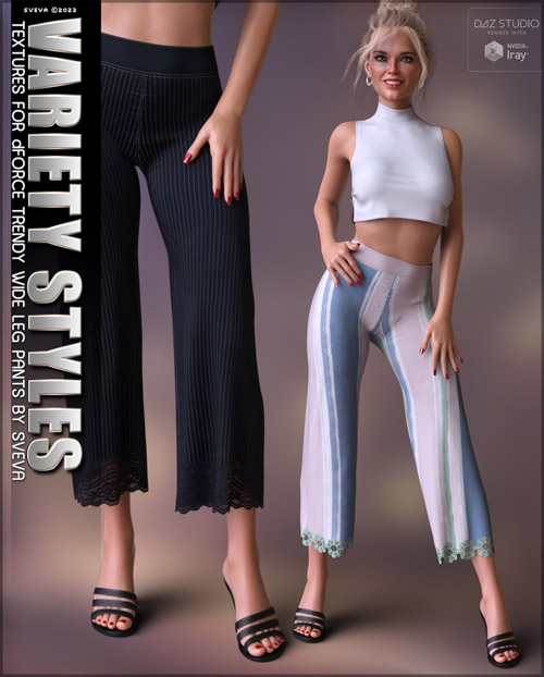 Variety Textures for Trendy Wide Leg Pants