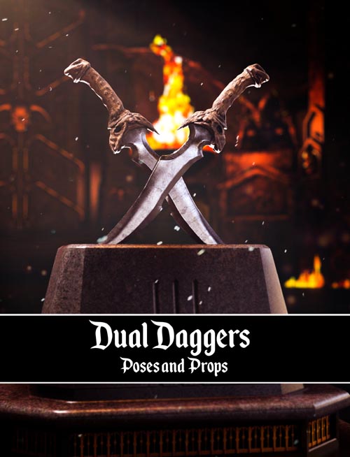 BW Dual Dagger Props and Poses for Genesis 8 and 8.1