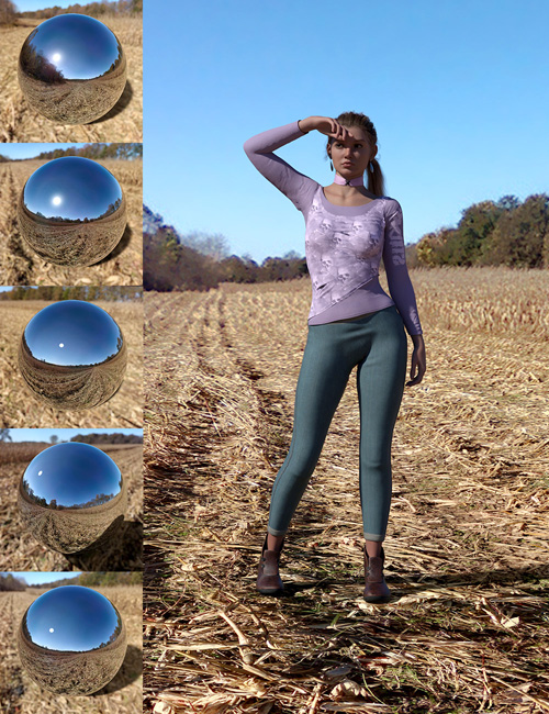 Orestes Iray HDRI Environments - Cornfield at Day