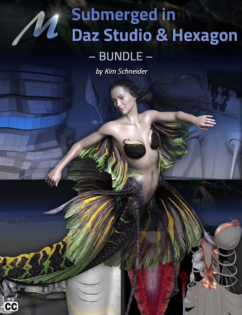 Submerged inside Hexagon and Daz Studio - Bundle