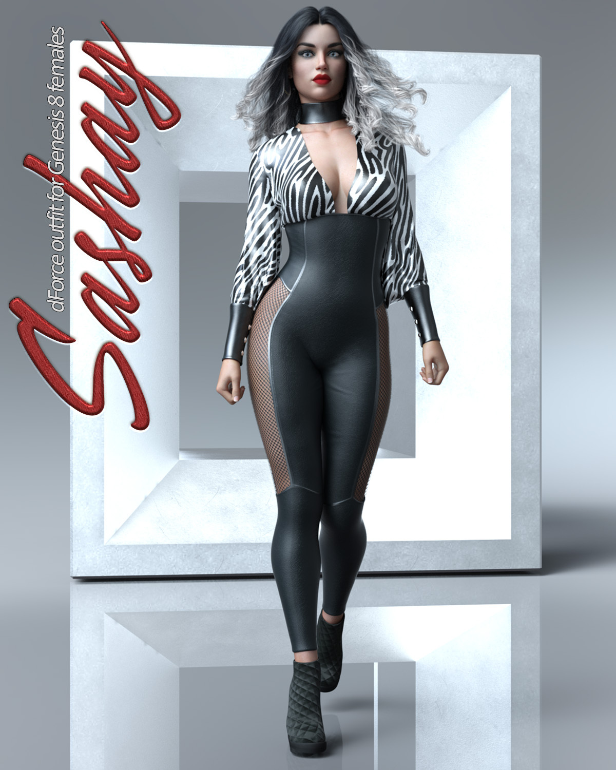 Sashay dForce pantsuit for Genesis 8 Female(s)