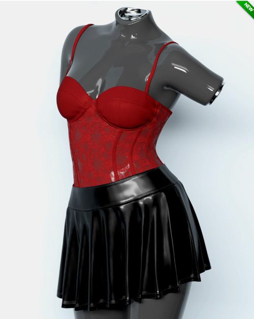dForce Bustier and Skirt for Genesis 9