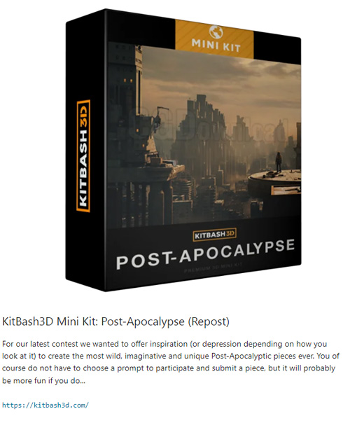 KitBash3D Mini Kit: Post-Apocalypse (Repost)