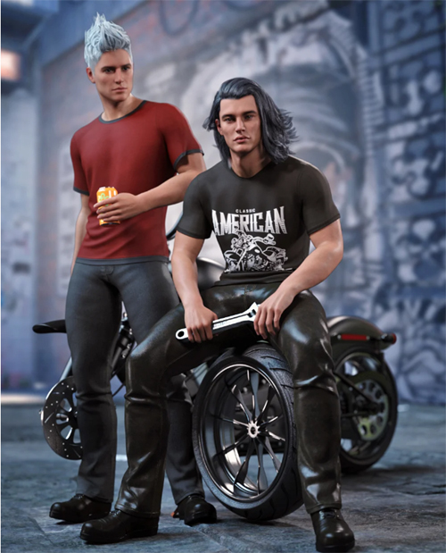 dForce Urban Outfit for Genesis 8 and 8.1 Males