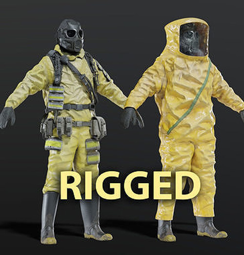 HAZMAT NBC Suit Rigged 3D model » Daz3D and Poses stuffs download free ...