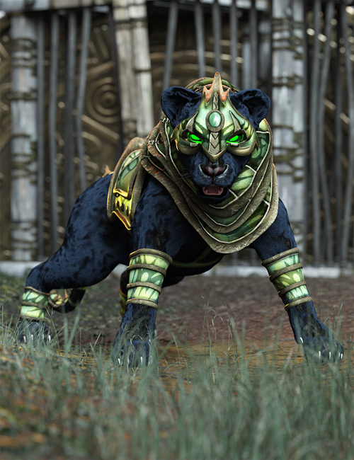 Feline Rider Hierarchical Poses for Daz Big Cat 2 and Battle Cat Armour
