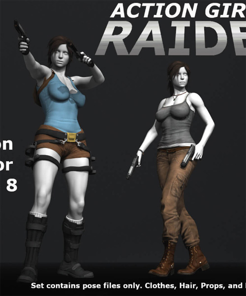 Action Girls: Raider for Genesis 8 Female