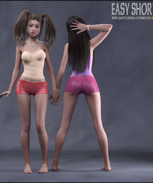 Easy Shorts for Genesis 8 and 8.1 Female