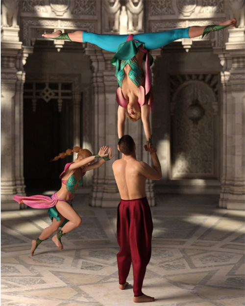 Acrobat - Gymnastics and Tumbling Poses for Genesis 8