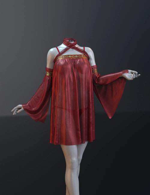 dForce MKTG HongXiu Dress Outfit for Genesis 9, 8.1 and 8 Female