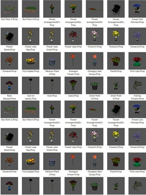 [ Reallusion Prop ] Ornamental Plants With Flowers, Flower Pots