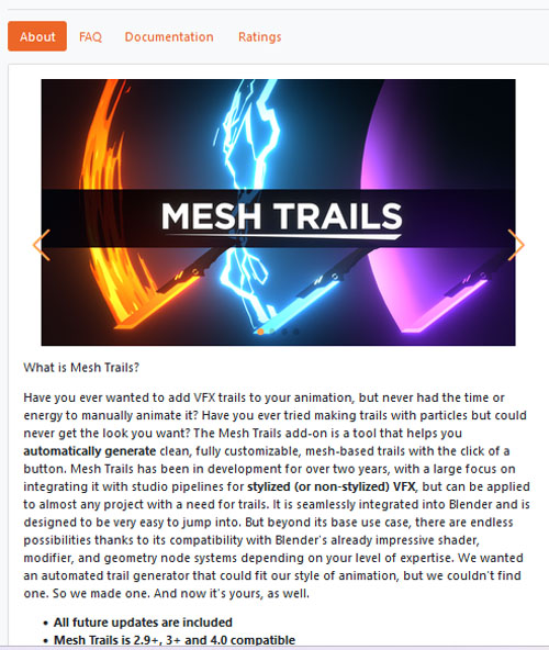 Mesh Trails for Blender v1.3.3