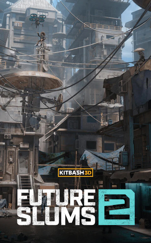 KitBash3D Future Slums 2 (.fbx or .blend or .max)
