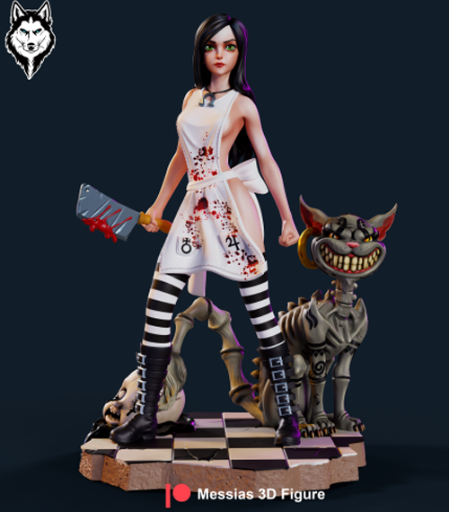 Alice Madness Returns STL Figure for 3D print