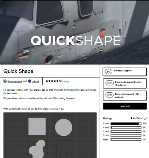 Quick Shape for Blender - Addon