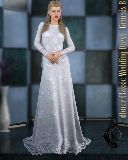 dforce - Classic Wedding Dress - Genesis 8