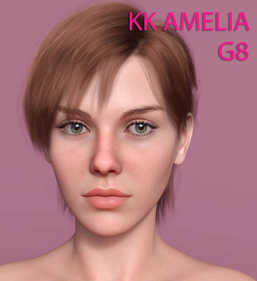 Kk Amelia Character for Genesis 8,8.1 Female
