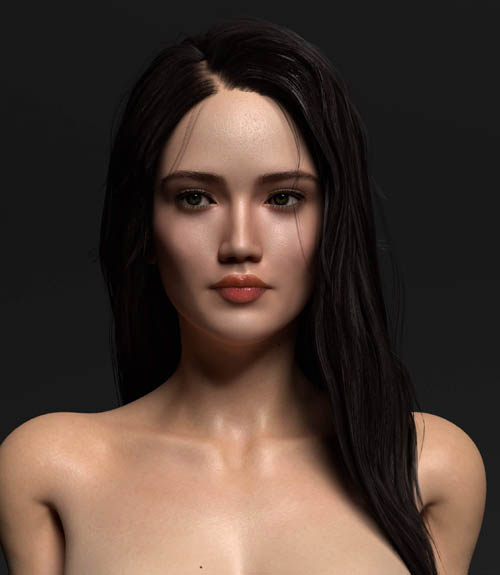 Sexy Girl Nude - Sky 3D Model