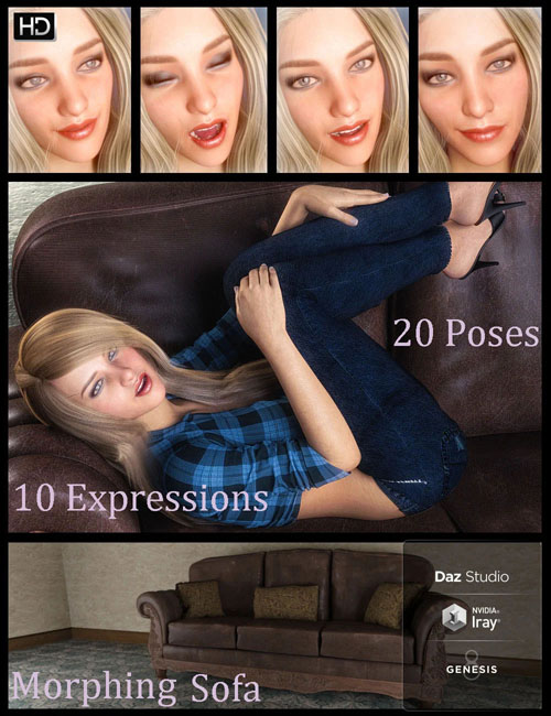 i3D Sensuous Poses and Prop for Genesis 8 Female