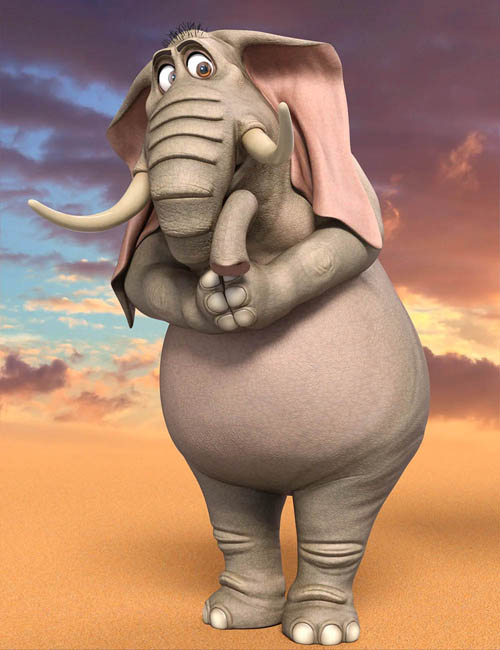 3D Universe Toon Elephant with dForce
