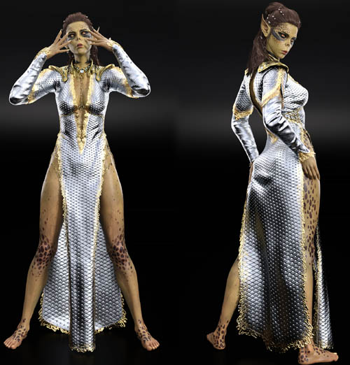 dForce Wavemother's Robe for Genesis 8 Female