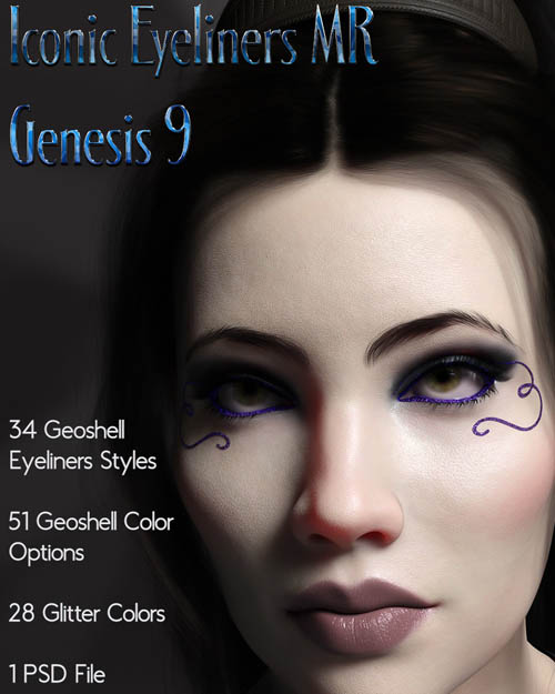 TMHL Iconic Eyeliners MR for Genesis 9