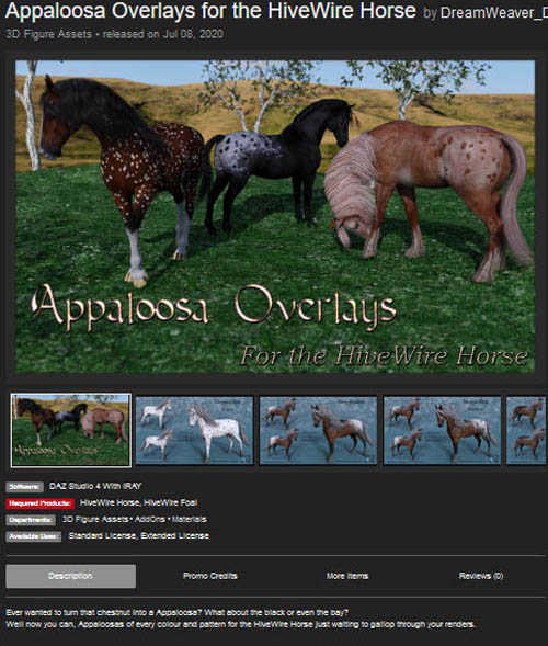 Appaloosa Overlays for the HiveWire Horse
