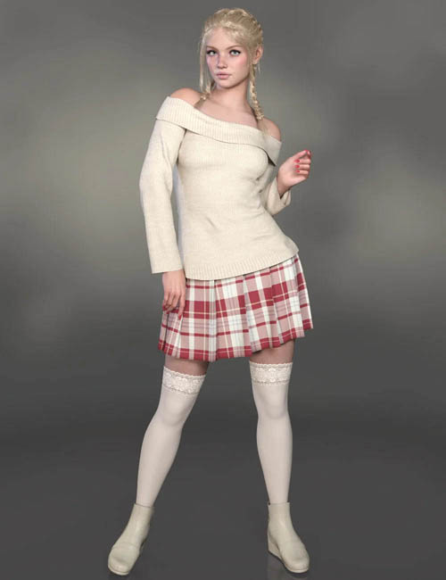 dForce Zoey Winter Outfit for Genesis 9