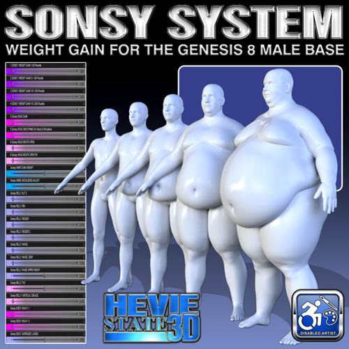 Sonsy Weight Gain System for Genesis 9 Male
