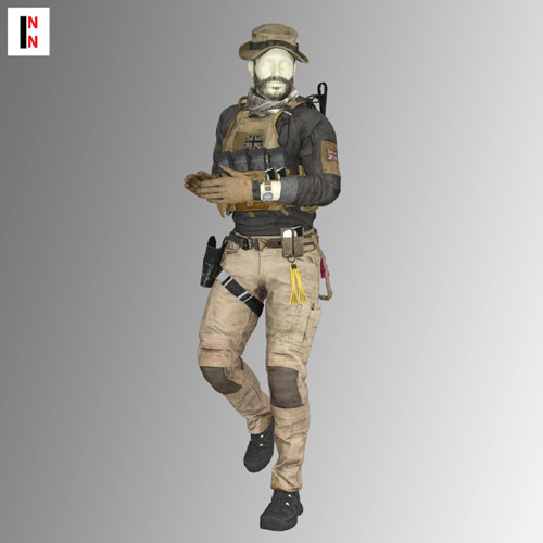 COD - Cpt. Price Dessert Outfit for Genesis 8 Male