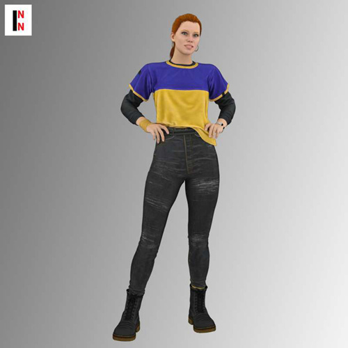 Gotham Knight Batgirl Casual Outfit 2 for Genesis 8 Female