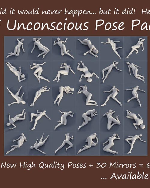 G8F - Unconscious Pose Pack 1