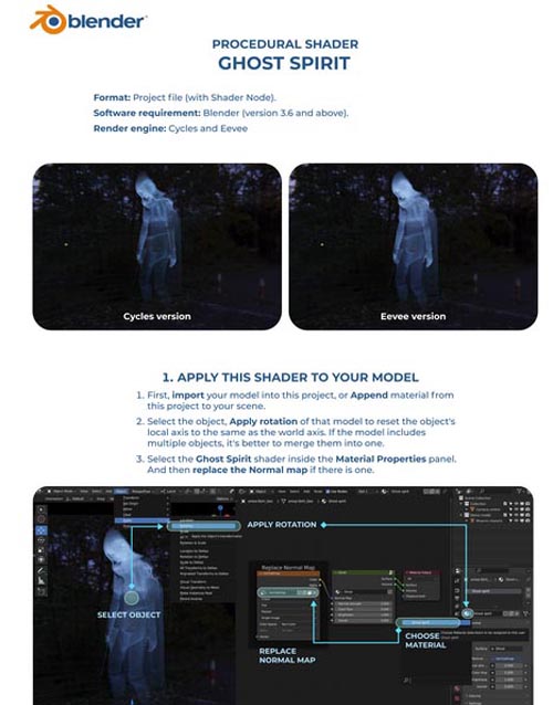 Blender 4.1 – Ghost Spirit Shader