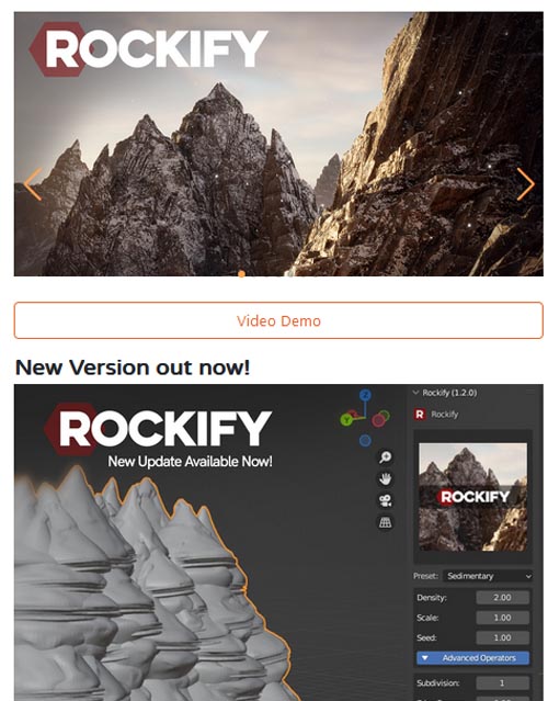 Rockify - Rock Generator Plugin For BLENDER 4