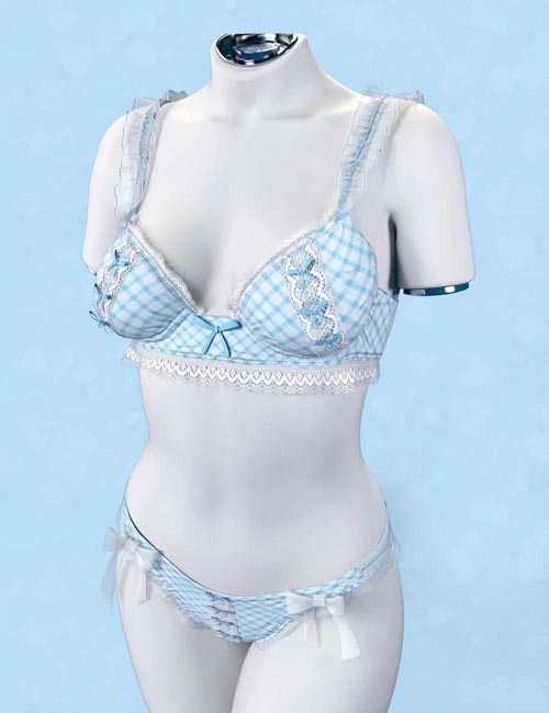 X-Fashion Cute Bows Lingerie for Genesis 9