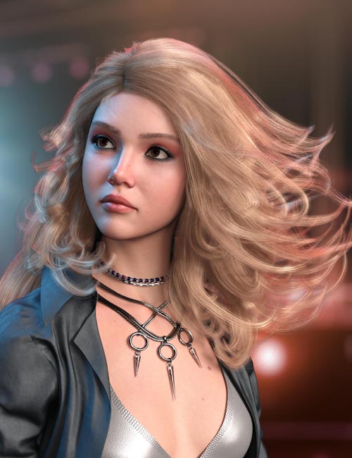 Lilii Borea Hair for Genesis 9, 8 and 8.1 Female