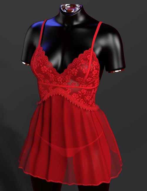 dForce X-Fashion Dream Lace Babydoll for Genesis 9