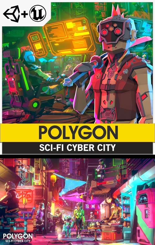 POLYGON - Sci-Fi Cyber City Unity