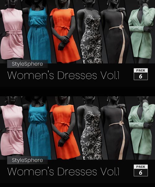 Style Sphere - Women's Dresses Vol.1 Character Creator Iclone Reallusion