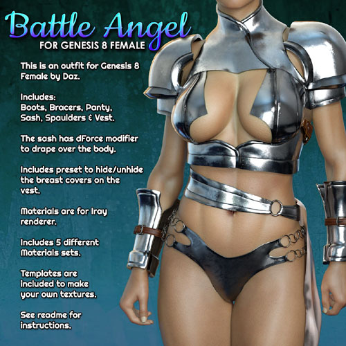 Exnem dForce Battle Angel for Genesis 8 Female