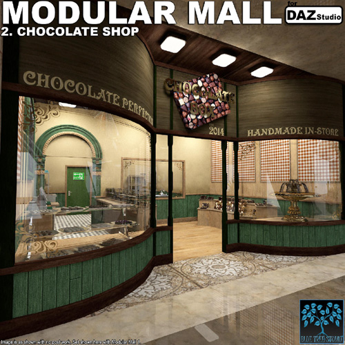 Modular Mall 2: Chocolate Shop for Daz