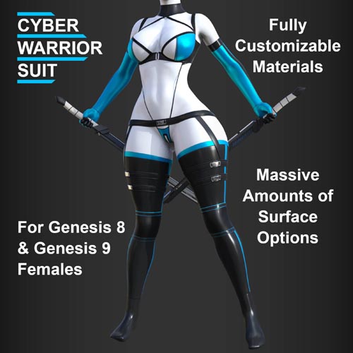 Cyber Warrior Suit for Genesis 8 Female & G9