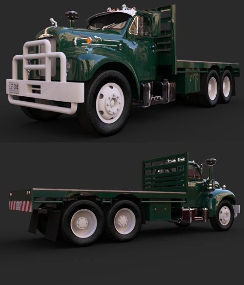 MACK B61 FLAT BED for DAZ Studio